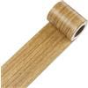 Decotalk Bordo Adesivo Per Mobili Nastro Legno 7.6X1500cm Nastro Adesivo Color Marrone Finto Per Mobili E Pavimenti Bordo Della PVC Plastica Vinile Impermeabile Decorativa Per Cucina Armadio Porta