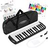 Classic Cantabile FML-32 BK Melodica - 32 tasti (f-c³), libretto con 5 canzoni per bambini, adesivi, custodia, bocchino e tubo soffianti - colore nero.