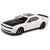 imtfzct Dodge Challenger SRT Hellcat, modello auto 1/24, collezione Diecast con luci e suoni, giocattolo per auto per adulti e bambini, regalo di compleanno (bianco)