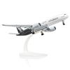 QIYUMOKE Modello Aereo A350 Scala 1:300 In Metallo Pressofuso Con Supporto | Lunghezza 19 cm, metallo pressofuso, supporto espositivo; modello da collezione per esposizione, appassionati di aviazione e