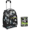 Seven Trolley Seven, Abstract graffiti boy, Nero, 2 in 1, Con Cross-Over System, Scuola & Viaggio + Seven Diario Scuola Standard 12 Mesi, Nero, Ragazzo