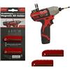 StealthMounts Milwaukee M12 - Portainserti magnetico rosso | Organizer per punte da trapano | Perfetto per trapani e impatti Milwaukee (confezione da 2)