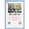 3-B - Cornice portafoto modello Lund in stile moderno, colore azzurro chiaro - 20 x 30 cm - con vetro acrilico