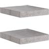vidaXL Mensole a Muro 2 pz Grigio Cemento 23x23,5x3,8 cm in MDF