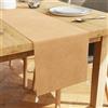 Encasa XO Runner da Tavola | Velluto Goffrato | Dimensioni 32x240 cm | Colore Oro con Poliestere Premium - Lavabile in Lavatrice