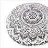 AVA Collections Federa grande per cuscino da pavimento con mandala, 81,3 cm, per meditazione, stile hippie, rotonda, colorata, decorativa, bohémien, chic, indiano, ottomana, fatta a mano, solo fodera (ombre-nero)