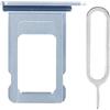 Generic Sostituzione del vassoio SIM per iPhone 14 e 14 Plus (Dual Sim, blu) con guarnizione in gomma e strumento di espulsione