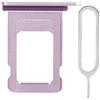 Generic iReplaceParts - Vassoio SIM di ricambio, doppia guarnizione in gomma con vassoio SIM per iPhone 14 (6,1) e iPhone 14 Plus (6,7) (viola)