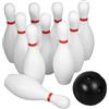 LALADEFIEE Gioco Bambini Atletica 2 Set Bowling Gioco Dei Birilli Giocattoli Per Bambini All'aperto Palla Scooter Per Bambini 3 Ai 5 Anni Bocce Per Bambini Birilli Per Bambini Bianca Plastica
