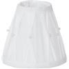 Eglo Paralume in Tessuto Bianco Plisse' e Perline con Pinza Diametro 14 cm Eglo