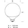 Bot Lighting S.r.l. Lampadina Globo a led Diametro 95mm 11w Luce Calda 2700k 1055lm e27 bot