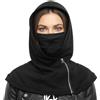 CoolChange Cappuccio singolo, con chiusura lampo, con maschera per il viso, colore nero, Nero , Taglia unica