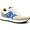 SUN68 Scarpe Uomo, Modello Sneakers Basse Jaki Summer Time Z33115, Materiale Esterno in Pelle Scamosciata. Bianco