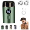 Gienslru Easy Trim Pro, Easy Trim Rasoio, Rasoio Elettrico Barba, Rasoio Intimo Uomo, Mini Rasoio Elettrico per Intimo Uomo, IPX7 Impermeabile Tondeuse Wet & Dry USB Ricaricabile, Con Display LED (Verde)