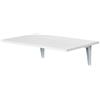 HOMCOM - Tavolino A Muro Pieghevole Salvaspazio In Mdf E Telaio In Metallo, Per Studio Cucina Salotto, Bianco, 60x40x20cm