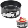 CTCEHL Tortiera Apribile,10 cm Coppapasta Tondi,Teglie Antiaderenti per Cheesecake,Stampo Torta Chiffon,Teglie da Forno,per Torte,Pizze e Pancake (4 inch)