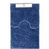 AmeliaHome Bati Tappetino da Bagno, Poliestere, Blu Scuro, 50 x 80 cm + 40 x 50 cm
