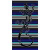 Miracle Home. Asciugamano spiaggia cotone egiziano Salamandra blu, 80% cotone, 20% poliestere. 90 X 165 12063