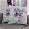 PETTI Artigiani Italiani - Coppia di Federe Cuscino 65x65 cm in Microfibra, Cuscini Arredo Camera da Letto, Divano, Salotto, Set 2 Fodere Copricuscino, Federa Floreale 159, 100% Made in Italy