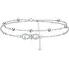 Yinsen Bracciale Donna Argento 925 Braccialetto Infinito con Confezione Regalo