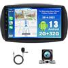 Surakey 2G+32G Android 13 Autoradio per Mercedes Benz Smart Forfour Fortwo 453 2014-2022 con Wireless CarPlay Android Auto 9 Pollici Radio con GPS WiFi Bluetooth FM/SWC Microfono+Telecamera per Retromarcia