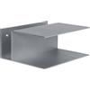 Ferm Living - Comodino da parete Lager - Argento - Alluminio spazzolato