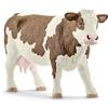 SCHLEICH FARM WORLD | Mucca Pezzata Rossa 13801 | Figura da fattoria Figura animale dettagliata | Regalo per bambine e bambini | Giocattolo fattoria da 3 anni | 13 x 4 x 8 cm