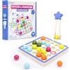 Educational Insights Learning Resources Tavola In Legno Pattern & Sequencing Multicolore Gioco Montessori Educativo Motivi E Sequenze Prescolare, Abilità Motorie, 25 Sfere, 5 Carte Modello, Pinze In Legno, Età 3+ STEM Set