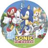 dekora - Decorazione per Torte di Compleanno - Cake Topper di Sonic da 20 cm - Disco di Ostia Commestibile per Torta Senza Glutine, Senza Zuccheri Aggiunti, Senza Lattosio - Adatto ai Vegetariani
