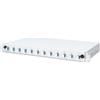 DIGITUS FO scatola di giunzione 12 accoppiamenti, LC, OS2, 1U 19 pollici, Single-Mode duplex, con cassetta di giunzione, montaggio a rack
