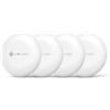 NOVOO Smart Wallet Tracker Tag per Apple & Google Find My, Mini Localizzatore Bluetooth con Allarme Forte 80dB, Batteria Sostituibile, Etichetta Localizzatore per Chiavi/Passaporto/Valigie/Bagni,4 PC