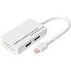 Digitus AK340509002W Adattatore da Mini Displayport a HDMI, DVI e Displayport
