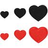 Azonelife 6 Pz Hearts Applique Patches, Toppe Ricamate a Forma di Cuore d'Amore, Mini Toppe Termoadesive Jeans Adesive Patch, Cute Love Heart Patch per Giacche, Cappelli, Zaini, Jeans