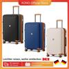 KONO Custodia rigida KONO in polipropilene con portabicchieri, espandibile, leggera e robusta, valigia trolley con serratura TSA a 4 ruote - Colore rosa
