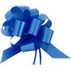 UPTOHIGH Confezione da 50 coccarde autotiranti blu gran fiocco autotirante da antenna specchietto auto, nastro da 5 cm, lunghezza 150 cm per feste, diametro coccarda 16 cm, feste, matrimonio, eventi