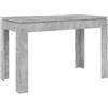 vidaXL Tavolo per sala da pranzo, 120 x 60 x 76 cm, colore: Grigio cemento