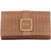 LHHMZ Pochette di paglia da donna, Borsa da spiaggia estiva in rattan, Borsa a tracolla a busta