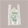 LUCGEL SRL Shopper Bio Grandi Monouso a Strappo Elefante, 30+10+10H60cm 500 Pezzi, Bianco, Manico a Bretella