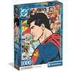 Clementoni - Puzzle 1000 Pezzi per Adulti e Ragazzi, Collection, Tema Superman DC Comics, Poster Incluso, Idea Regalo Uomo e Donna, Made in Italy, 50x70 cm, 37507