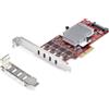 StarTech.com Scheda PCIe USB-C a 4 Porte, USB 3.2 10Gbps, di Espansione PCI Express Type-C con Controller Indipendenti, Windows/Linux/macOS, TAA [P10Q4C-USB-CARD]