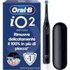 Oral-B Spazzolino Elettrico iO 2 Nero, 1 Testine Di Ricambio, Spazzolino Elettrico Ricaricabile, Pulizia Denti Efficace, Sensore Di Pressione, Delicato Sulle Gengive, Custodia Da Viaggio