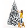 BAKAJI Albero di Natale Innevato Bianco Winter Palace Foltissimo 240cm 2050 Rami Innesto