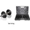 Toorx Fitness Valigetta Pesi Ghisa 10 KG. (1 Manubrio + Dischi 2x2,5 kg + 2x1,5 kg) COD.VAL-10DGN Linea Toorx
