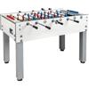 Garlando Calciobalilla G500 Weatherproof Bianco con Aste Rientranti- biliardino Garlando con 50 Palline e Copertina Impermeabile in Omaggio cd. G500WBIRCLA