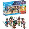 PLAYMOBIL Pirates 71533 MyFigures: Pirati, Montaggio Creativo di Personaggi Pirati Personalizzati, Incluso Mappa del Tesoro e Spille per Il Cappello da Pirata, Giocattolo per Bambini dai 5 Anni in su