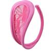SuperLove Invisible Strapless C String Transparent Floral Lace Pink