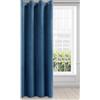 Eurofirany Tenda in Velluto Morbidissimo Oscurante con Occhielli - 1 Pannello, Tenda per Camera da Letto, Cucina, Soggiorno, 140x250 cm, Blu Scuro