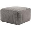 icon Amara Pouf Poggiapiedi, Grigio Scuro, Velluto a Coste, Poltrona Sacco con Riempimento Incluso, Pouf Sacco, Camera da Letto, Soggiorno, Mobili Soggiorno