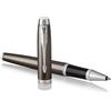 Parker IM Penna Roller | Punta Fine e Ricarica di Inchiostro Nero | Dark Espresso Chrome Trim