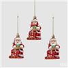 EDG Enzo De Gasperi Addobbo Babbo Natale Ass. H 8 Cm White Red 1 Pz
